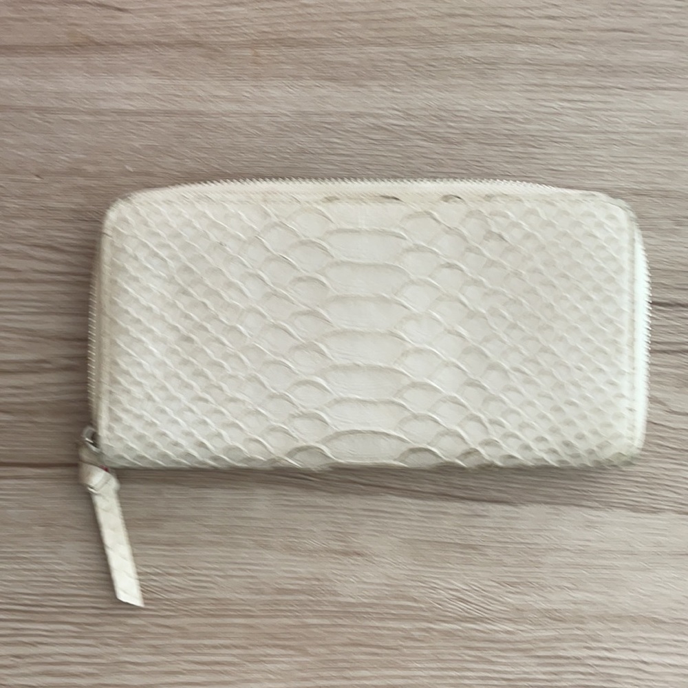Diane Von Furstenberg White Python Embossed Leath… - image 4